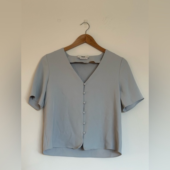 Love, Bonito Sallie Button Down Blouse in Willow grey - Size 4 US - Picture 1 of 3